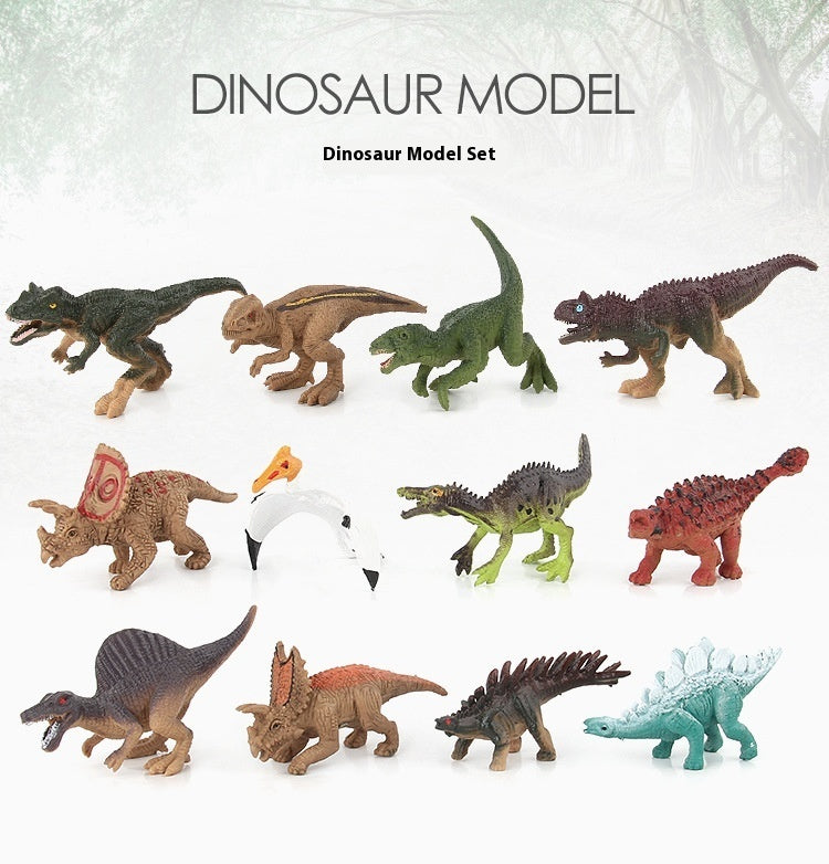 Solid Dinosaur Toy Set Mini Dinosaur Model