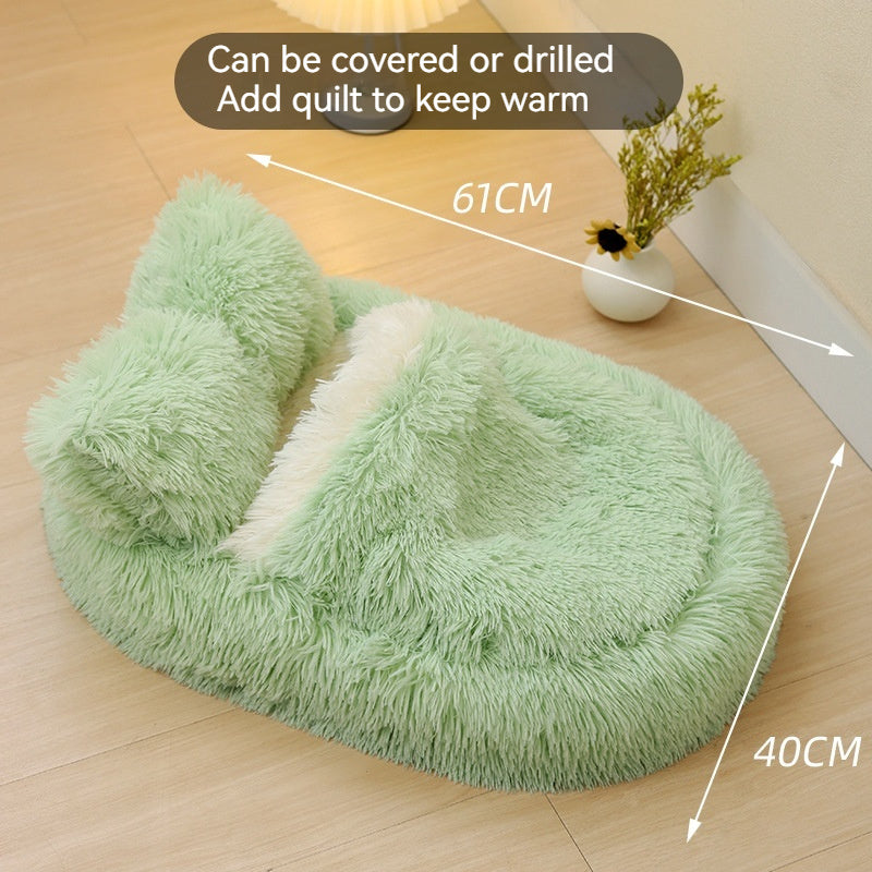 Long Wool Oval Plus Quilt Warm Cat Dog Nest More Than Pets Bed Colors Winter Pet Products