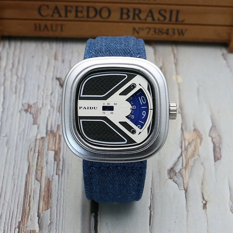 Men's Fashion Watch All Match Leather Belt Quartz Watch