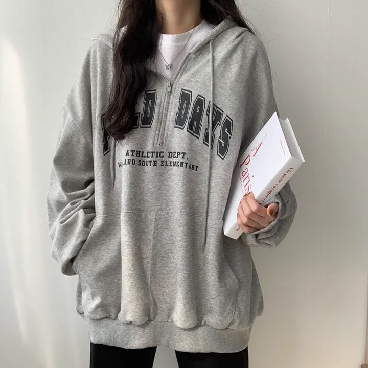 Youth Design Zipper Letter Sweater