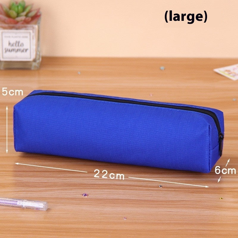 Solid Color Oxford Cloth Large Capacity Student Minimalist Stationery Case