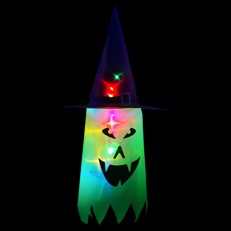 Halloween Colorful Glowing Hat Ghost Pendant