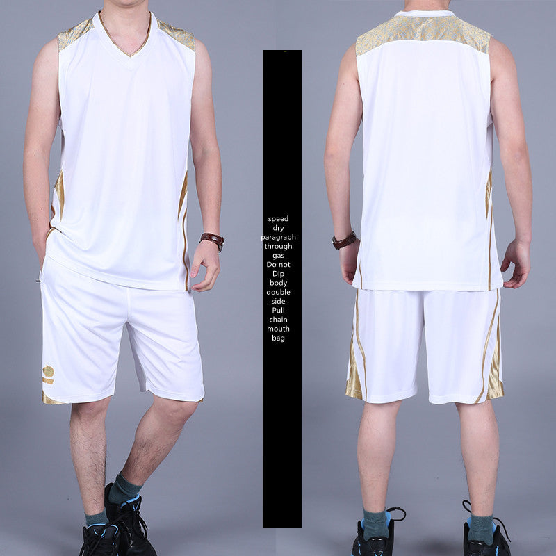 Basketball Sports Suit Men's Summer Casual Wear Sleeveless Thin Vest Running Suit Shorts Sportswear