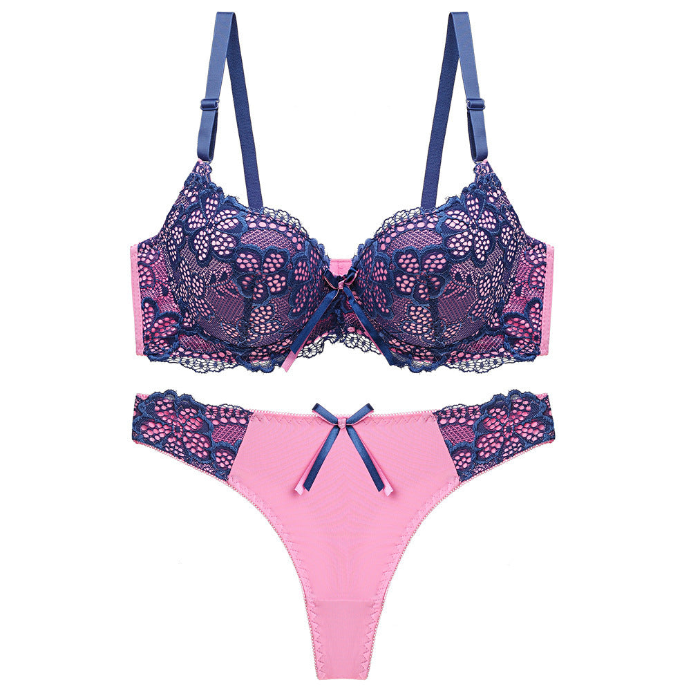 Underwear Push Up Lace Bra Adjustable Bra Set