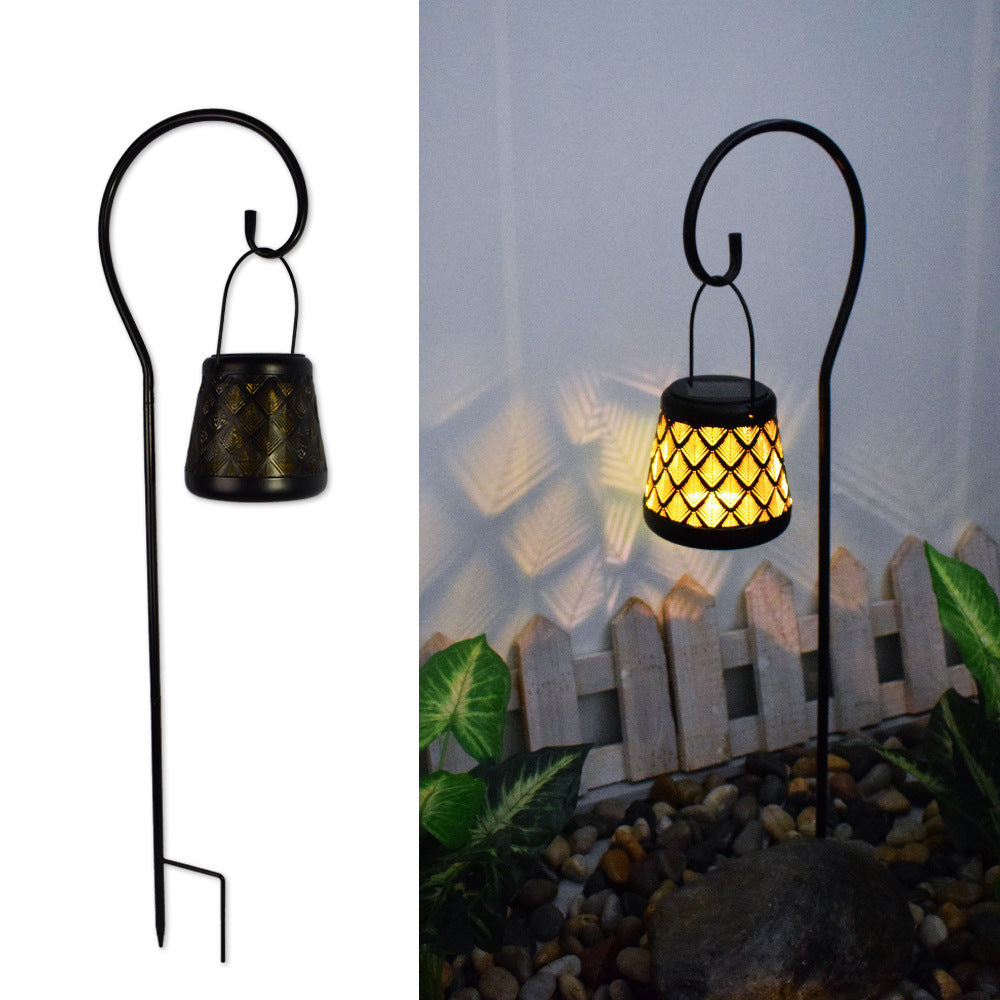 Wrought Iron Hollow Solar Lantern