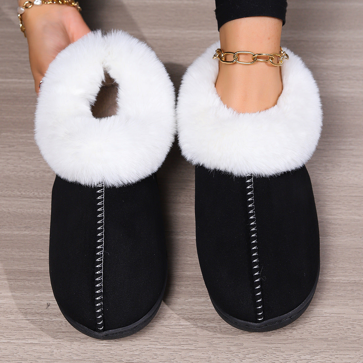 Home Cotton Slippers Women's Non-slip Neutral Slippers