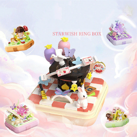 Star Wish Fingertip Ring Box Building Blocks Toy Creative Decoration Couple Girl Gift