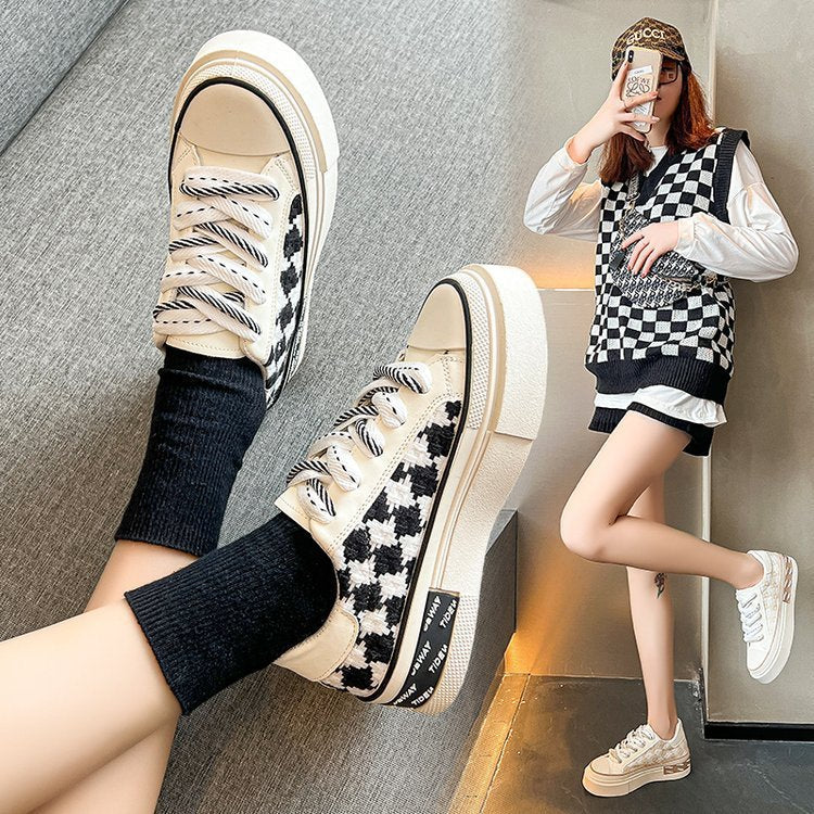 Breathable Thin Niche Original Fashion Canvas Shoes Women's Style