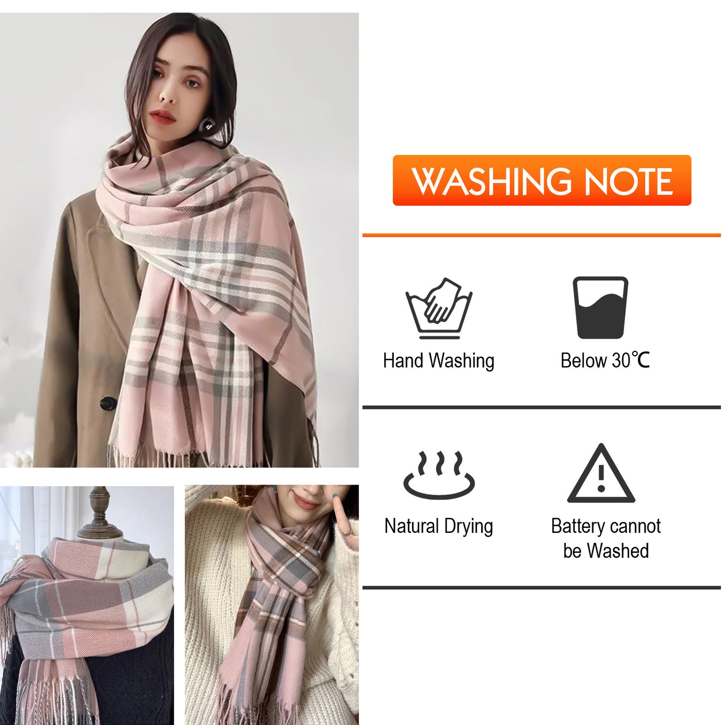 Cold Protection In Winter Warm Electric Heating Scarf Bib Shawl