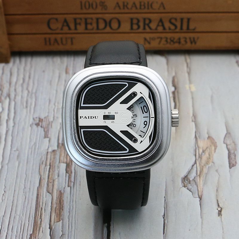 Men's Fashion Watch All Match Leather Belt Quartz Watch