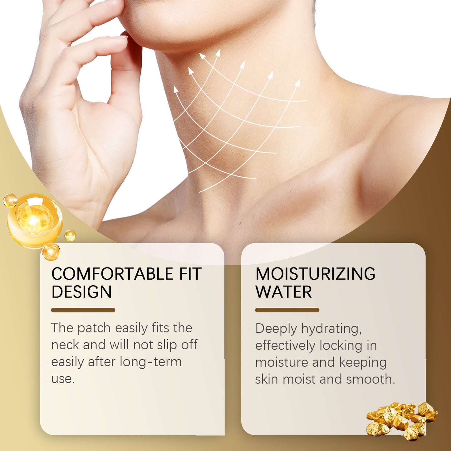 24K Gold Collagen Neck Patch