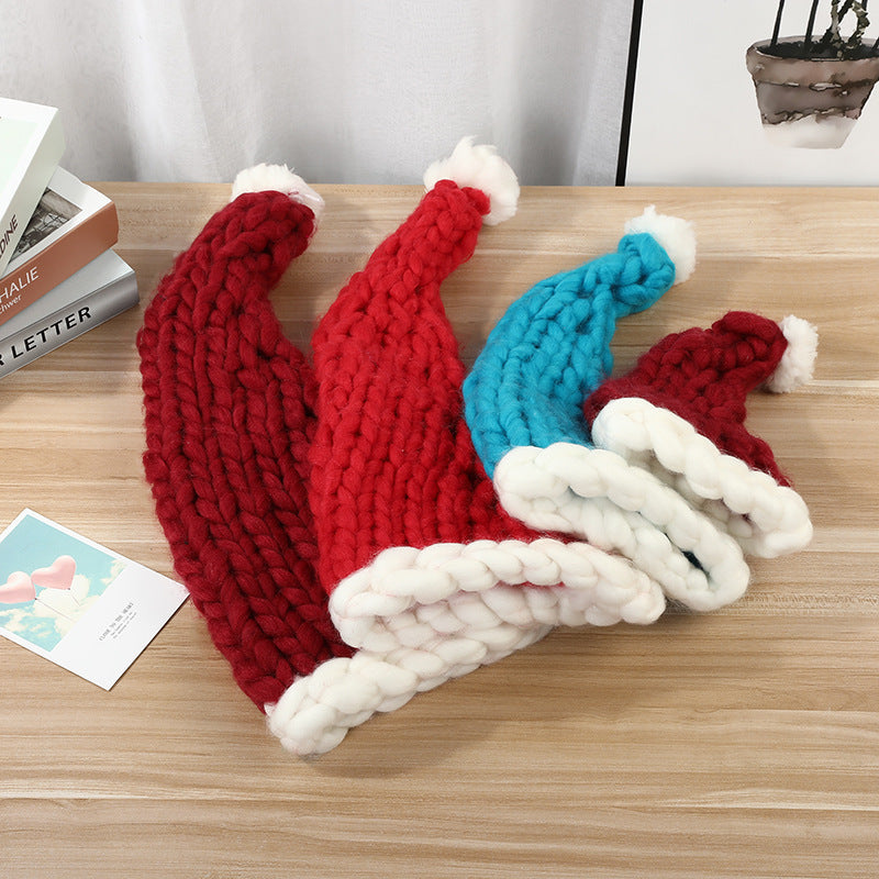 Christmas Plush Hat With Pompom Cute Winter Hat For Women Men Child