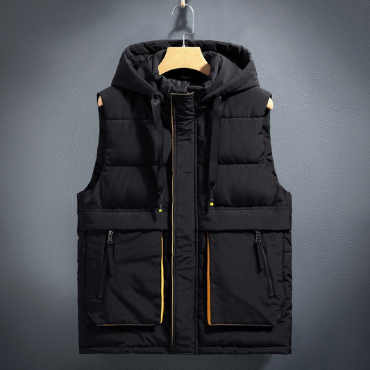 Vest Thickened Fleece-lined Warm Down Cotton Waistcoat