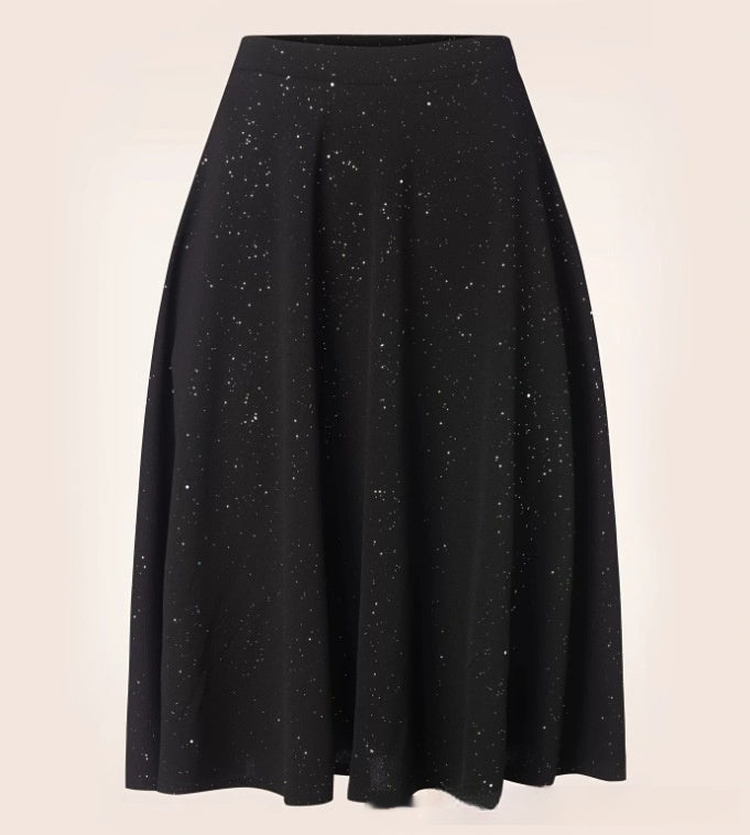 Skirt Printed Elastic Waist Slimming Skirt