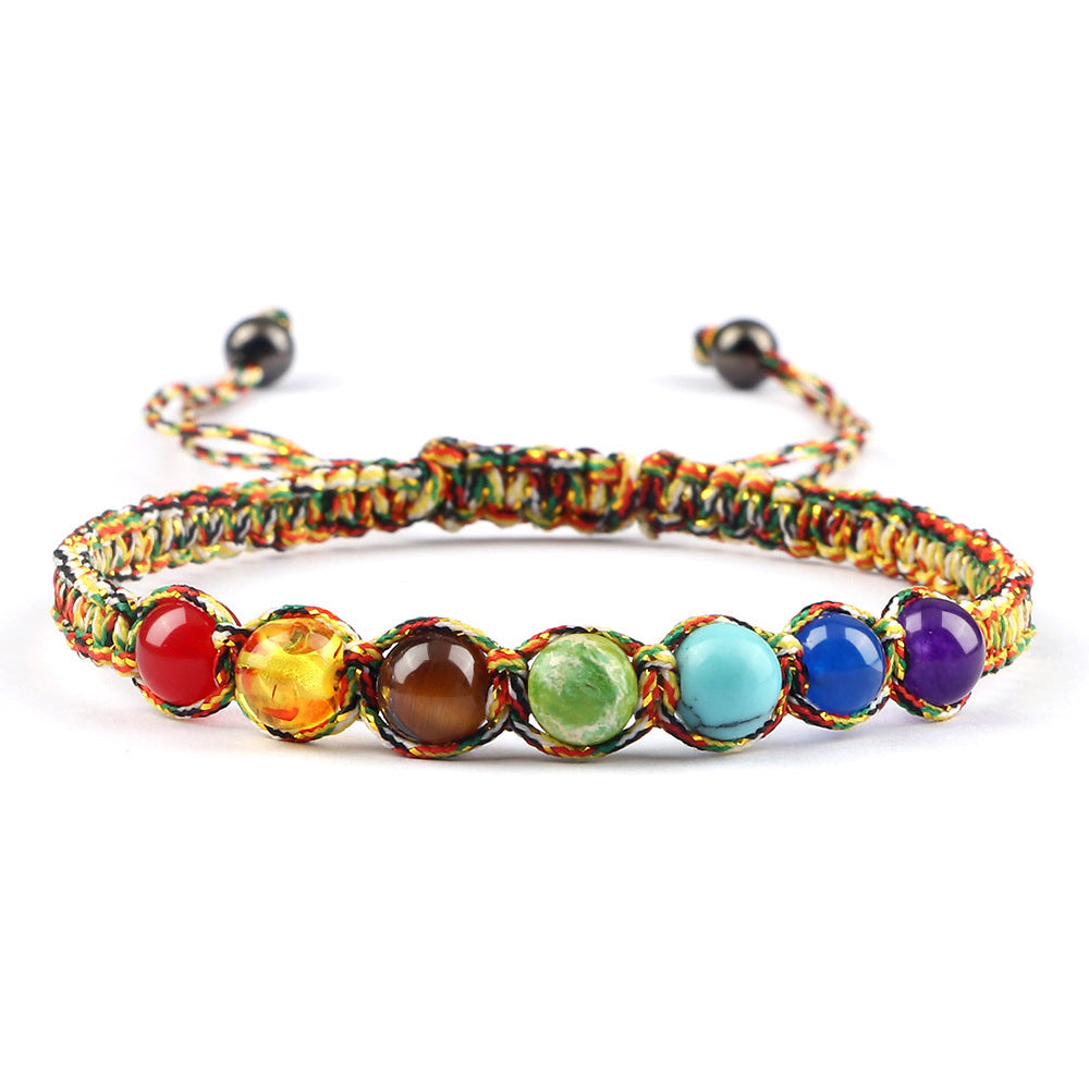 Round Seven-color Beads Accessories Bracelet