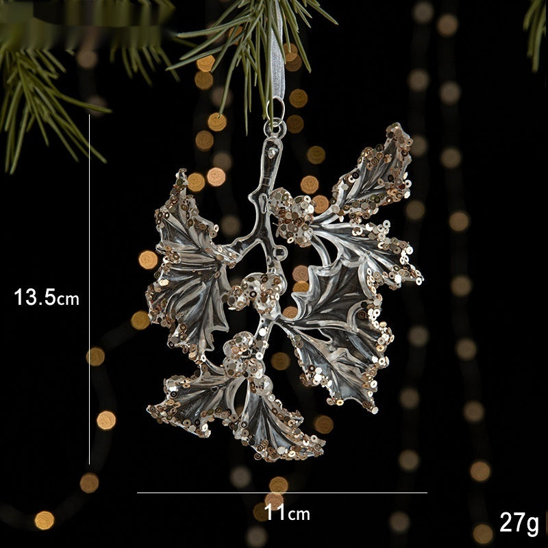 Christmas Decorations Sequins Acrylic Transparent Pendant