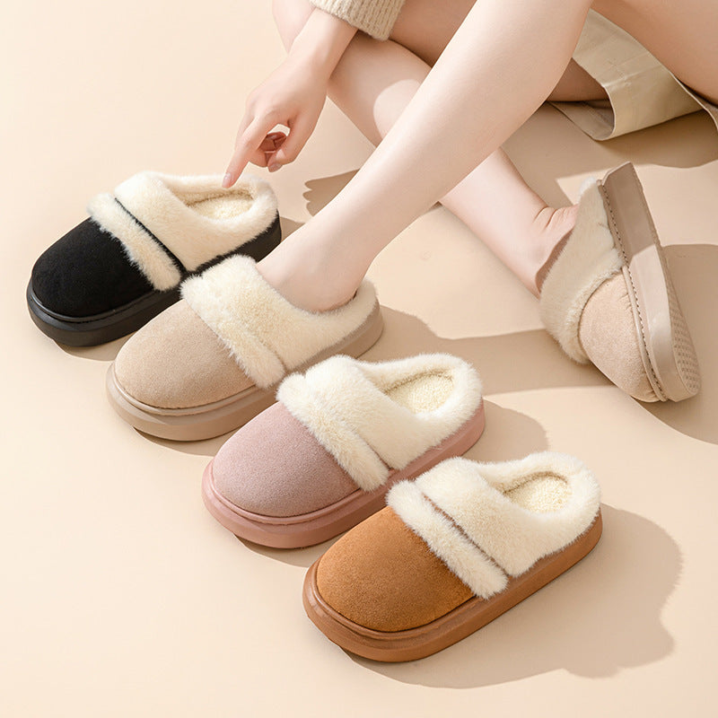 Cotton Slippers Women's Thick Bottom Non-slip Indoor Slippers