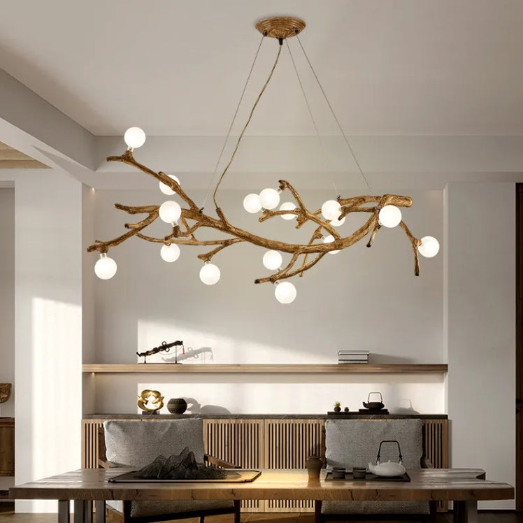 Restaurant Chandelier Decorative Tree Branch Lights Zen Japanese Wabi-sabi Wind Lamps