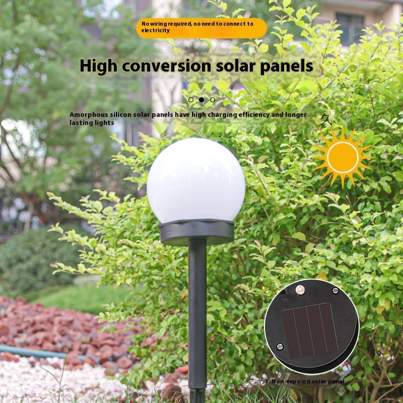 Solar Round Globe Plug-in Lawn Lamp