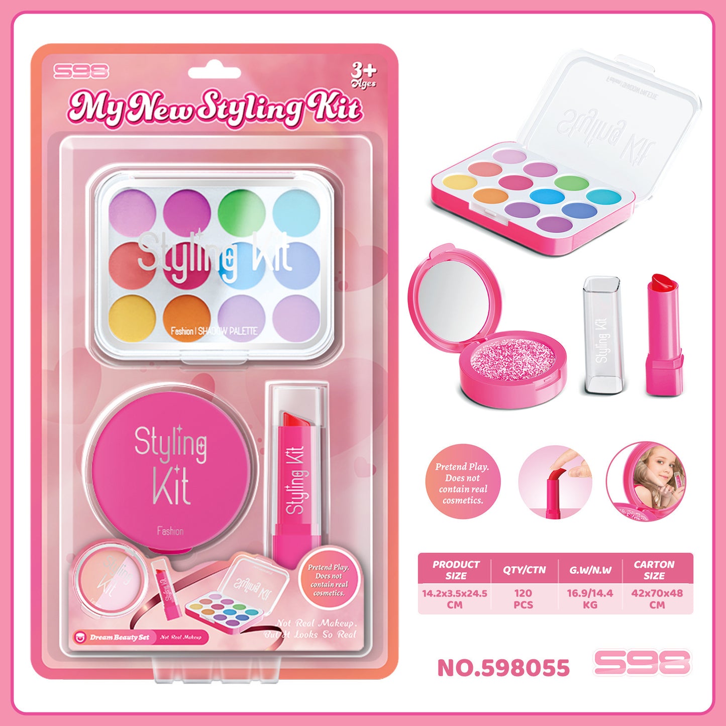 Children's Play House Simulation Makeup Toys Cannot Be Smeared