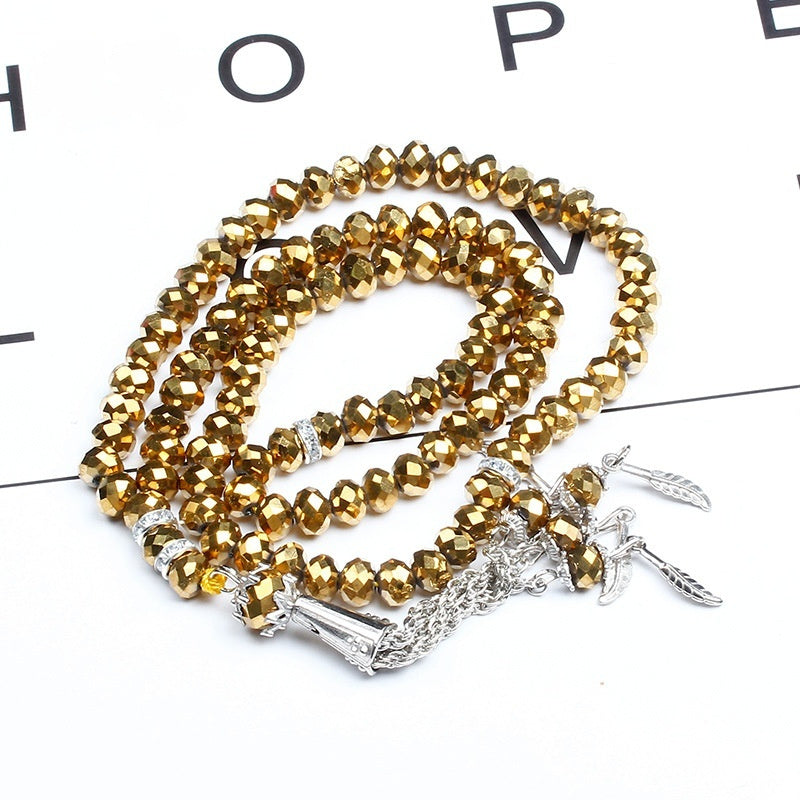 Cut Crystal 99 PCs Rosary Bracelet