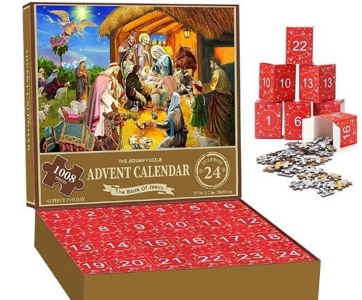 New 24 Boxes Christmas Advent Calendar Puzzle