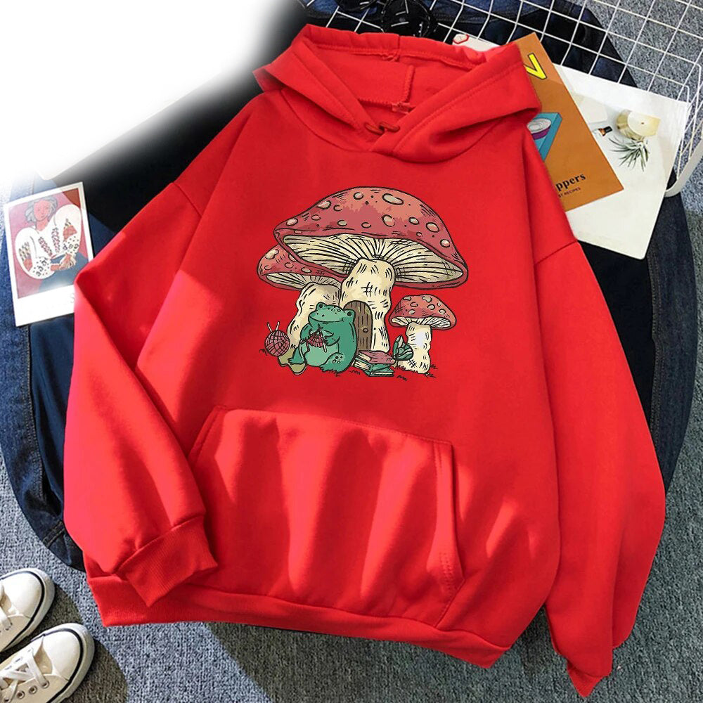 Sweatshirt Plain Letter Printed Kangaroo Pocket Drawstring Hoodie