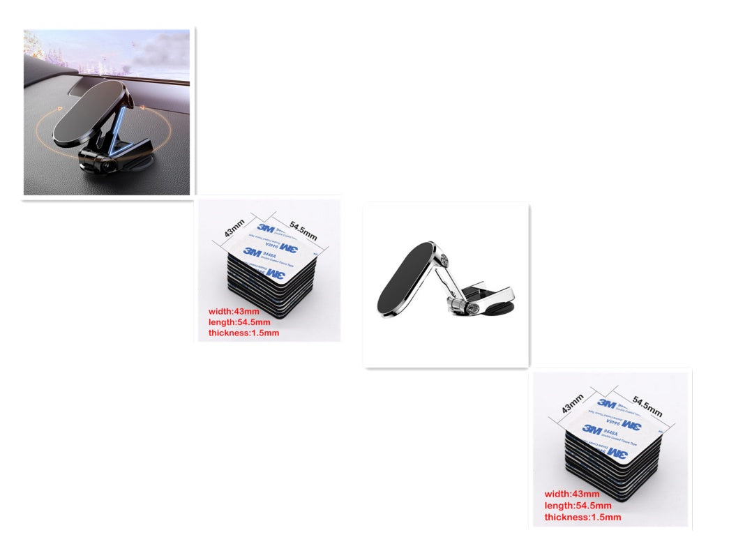 Rotate Metal Magnetic Car Phone Holder Foldable Universal Mobile Phone Stand Air Vent Magnet Mount GPS Support