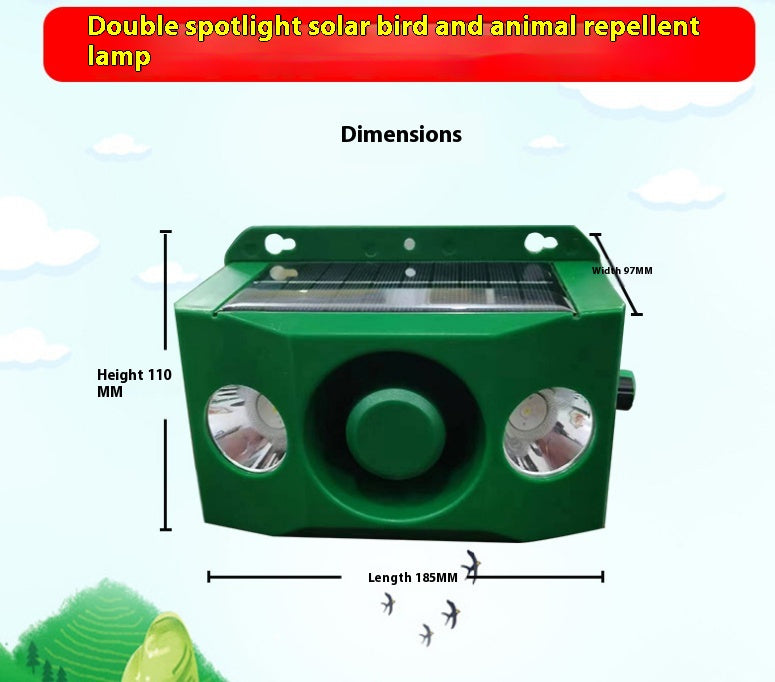 Scare Wild Boar Driving Device High Volume Solar Warning Light